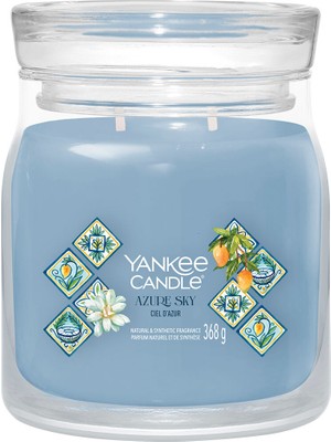 Yankee Candle Azure Sky Mavi Orta Boy Kokulu Mum 368 gr