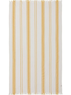 Barine Earth Stripe Sarı Çizgili Pamuklu Peştemal