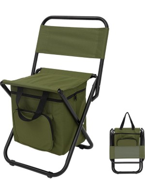 KingCamp Iceguard Green Soğutucu Çantalı Sırt Destekli Katlanır Tabure