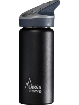 Laken 18/8 Jannu Siyah Çelik Termos Şişe 0,50 Lt