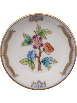 Herend Victoria Renkli Porselen Minik Tabak 7 cm