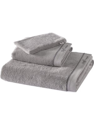 Soft Cotton Aura Gri Pamuklu 3'lü Havlu Seti