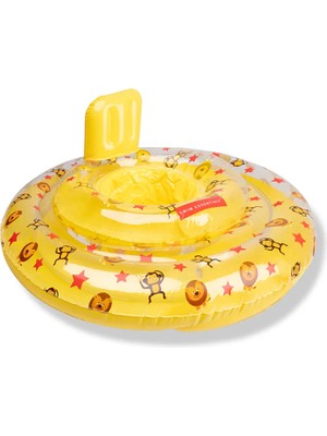 Swim Essentials Yellow Circus Sarı Sırt Destekli Bebek Yüzme Simidi