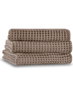 L’appartement Waffle Warm Gray Modal Pamuk Banyo Havlusu 76 x 142 cm