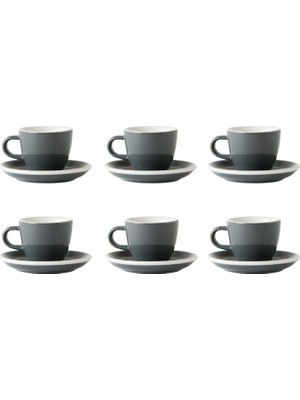 Acme Evolution Gri 6'lı Espresso Fincan Seti