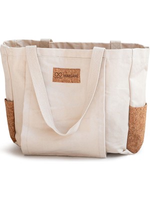Margami Krem Rengi Tote Yoga Matı Çantası