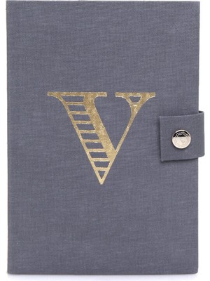 Lila Harf Baskılı Çıtçıtlı Defter