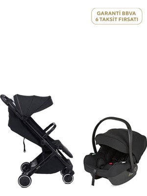 Anex Air-X Siyah Kabin Boy Seyahat Sistem Bebek Arabası