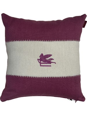 Etro Home Pegaso Fuşya Keten Dekoratif Yastık