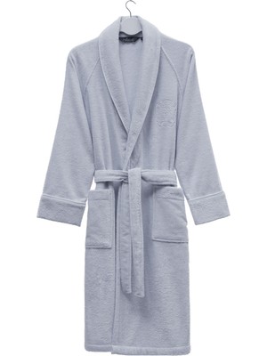 Soft Cotton Deluxe Mavi Pamuklu Erkek Bornoz