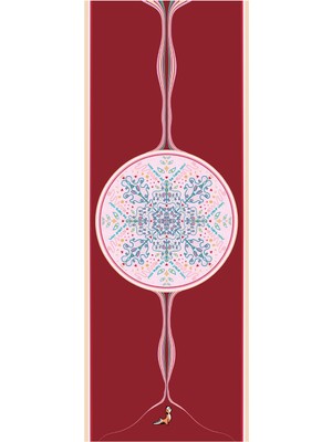 Petarya Mandala Serisi Be Here Now Doğal Kauçuk Kaydırmaz Yoga Matı 4.1 mm