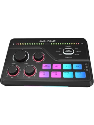 Fifine Ampligame Sc8 USB Oyuncu Ses Mikseri