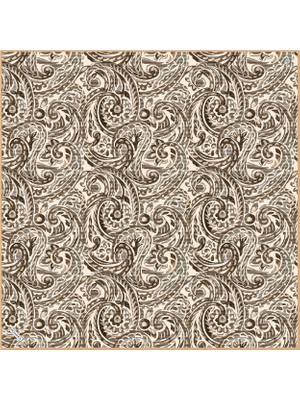 Poanes Paisley Dalgası Desenli Twill Ipek Kadın Eşarp
