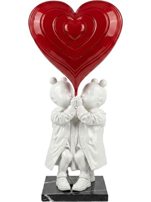 Nilay Özenbay Ikili Kalp Balon Üfleyen Heykel