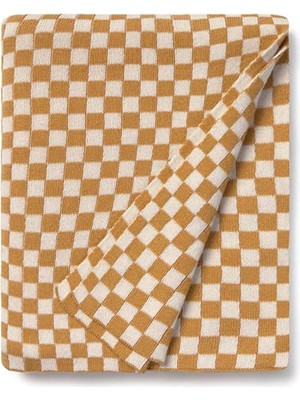 Lorena Canals Tiles Honey Renkli Örgü Çocuk Battaniye 80 x 100 cm