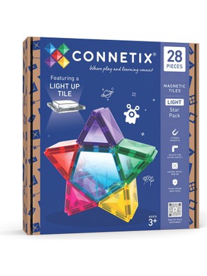 Connetix Light Star Pack 28 Parça Manyetik Bloklar
