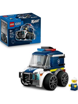 LEGO City Araçlar Polis Kamyonu 71 Parça 5+ Yaş Yapı Oyuncağı 60481