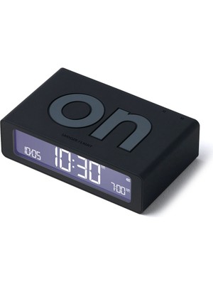 Lexon Flip Mini Siyah Şarj Edilebilir Alarmlı Masa Saati