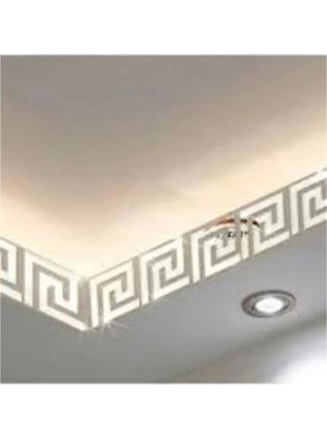 Empressco Dekor Süs Labırent Bordür 60 Adet 7x7 Pleksi Dekoratif Gümüş Ayna Antre Bordür