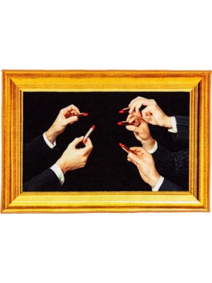 Seletti Toiletpaper Lipstick Siyah Banyo Paspası 60 x 90 cm