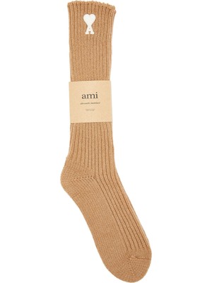 Ami Paris Camel Kadın Yün Çorap