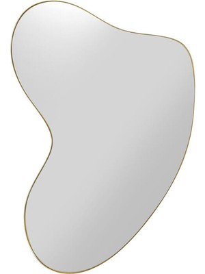 Kare Design Shape Brass Duvar Aynası