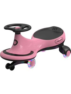 Riden Joy Swing Car Pembe Çocuk Pedalsız Araba