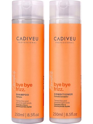 Cadiveu Essentials Bye Bye Frizz Homecare Şampuan 250 ml +  Bye Bye Frizz Bakım Kremi 250 ml Saç Bakım Seti