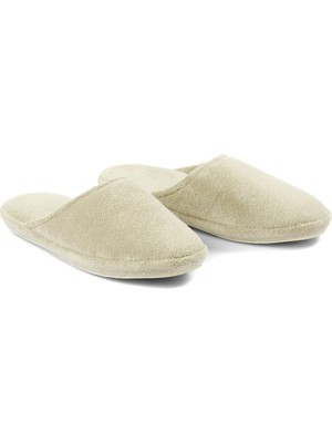 Olympia Krem Unisex Havlu Terlik