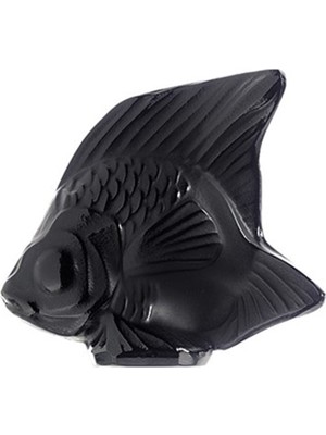 Lalique Fish Kristal Siyah Obje