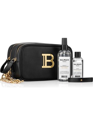 Balmain Bag Black Gold Leave In Argan Elixir Barrette Saç Bakım Seti