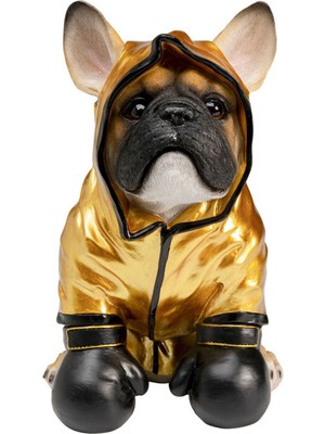 Kare Design Money Box Boxing Dog Gold Figür Kumbara
