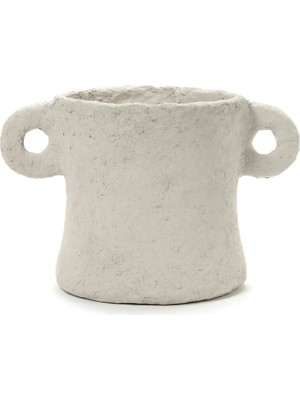 Serax Pot White Earth Kırık Beyaz Seramik Vazo 23 cm