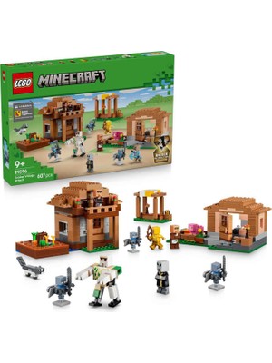 LEGO Minecraft Evoker Köy Saldırısı 607 Parça 9+ Yaş Yaratıcı Yapı Oyuncağı 21596