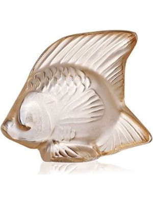 Lalique Gold Balık Formlu Kristal Obje