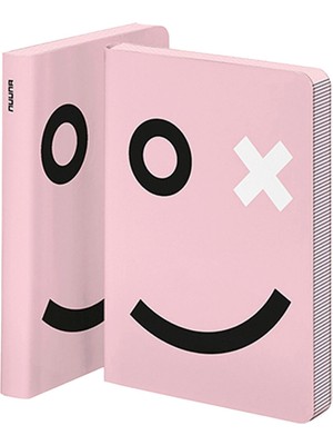 Nuuna Ox Graphic L Pembe Deri Noktalı Defter