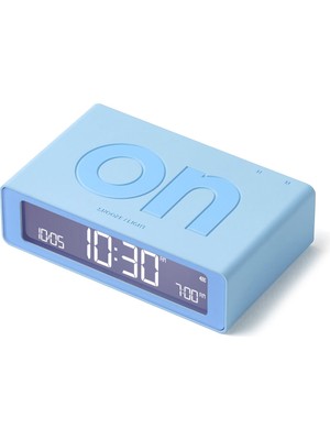 Lexon Flip Mini Açık Mavi Şarj Edilebilir Alarmlı Masa Saati