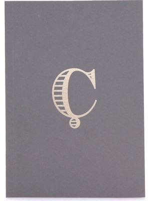 Monogram A5 Harf Baskılı Not Defteri