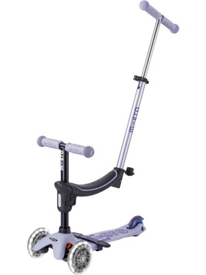 Micro Mini 6 In 1 Deluxe Rock And Go LED Lavender Mist 1+ Yaş 3 Tekerlekli Çocuk Scooter