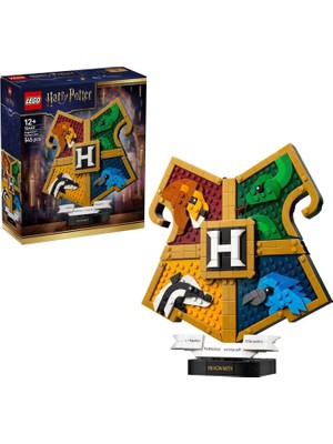 LEGO Harry Potter Hogwarts Bina Arması 12+ Yaş 545 Parça Stantlı Dekoratif Sergileme Modeli Yapı Oyuncağı 76462