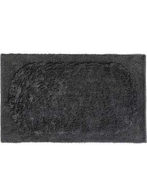Qua Home Lucia Antrasit Pamuklu Banyo Paspası 60 x 100 cm