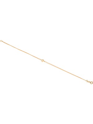 Collection Taşlı Harf Detaylı Kadın Altın Bileklik