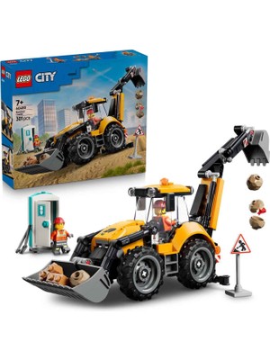 LEGO City Sarı Kazıcı Yükleyici Inşaat Oyuncağı 7+ Yaş 301 Parça 2 Minifigür Içeren Yapı Oyuncağı 60480