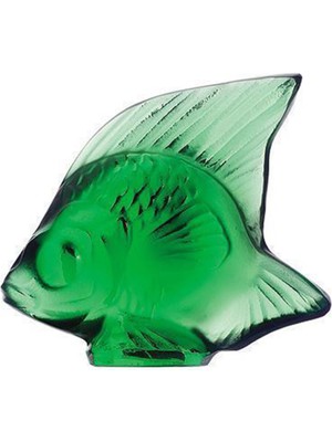 Lalique Yeşil Balık Formlu Kristal Obje