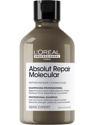 L'Oréal Professionnel Serie Expert Absolut Repair Molecular Tüm Yıpranmış Saçlar Için Arındırıcı Şampuan 300 ml
