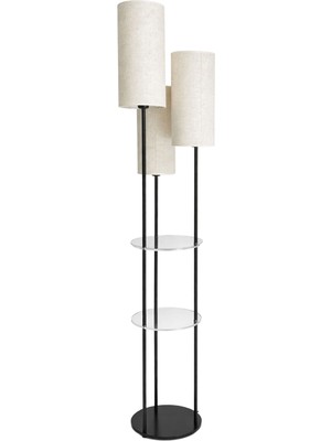 Tags Design Trio Metal Pleksi Raflı Lambader