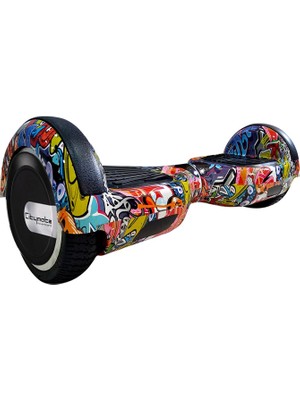 Citymate Bluetooth Hoparlörlü Akıllı Dengeli Turuncu Grafiti Desenli Hoverboard
