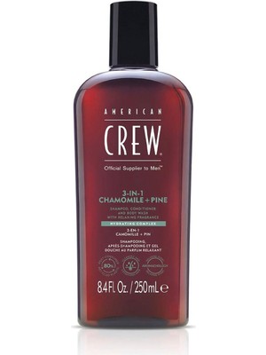 American Crew 3in1 Chamomile & Pine With Relaxing Fragrance Erkekler Için Besleyici Şampuan + Saç Kremi + Vücut Losyonu  250 ml