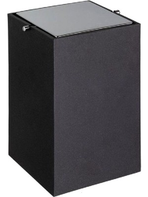 System Bathroom Accessories Siyah Krom Banyo Çöp Kovası 4 Lt