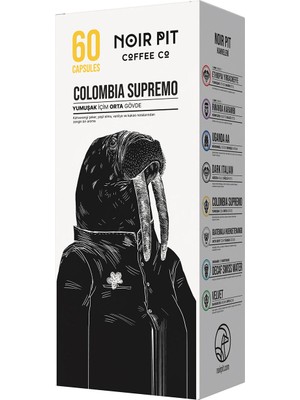 Noir Pit Coffee Co. Colombia Supremo 60'lı Kapsül Kahve